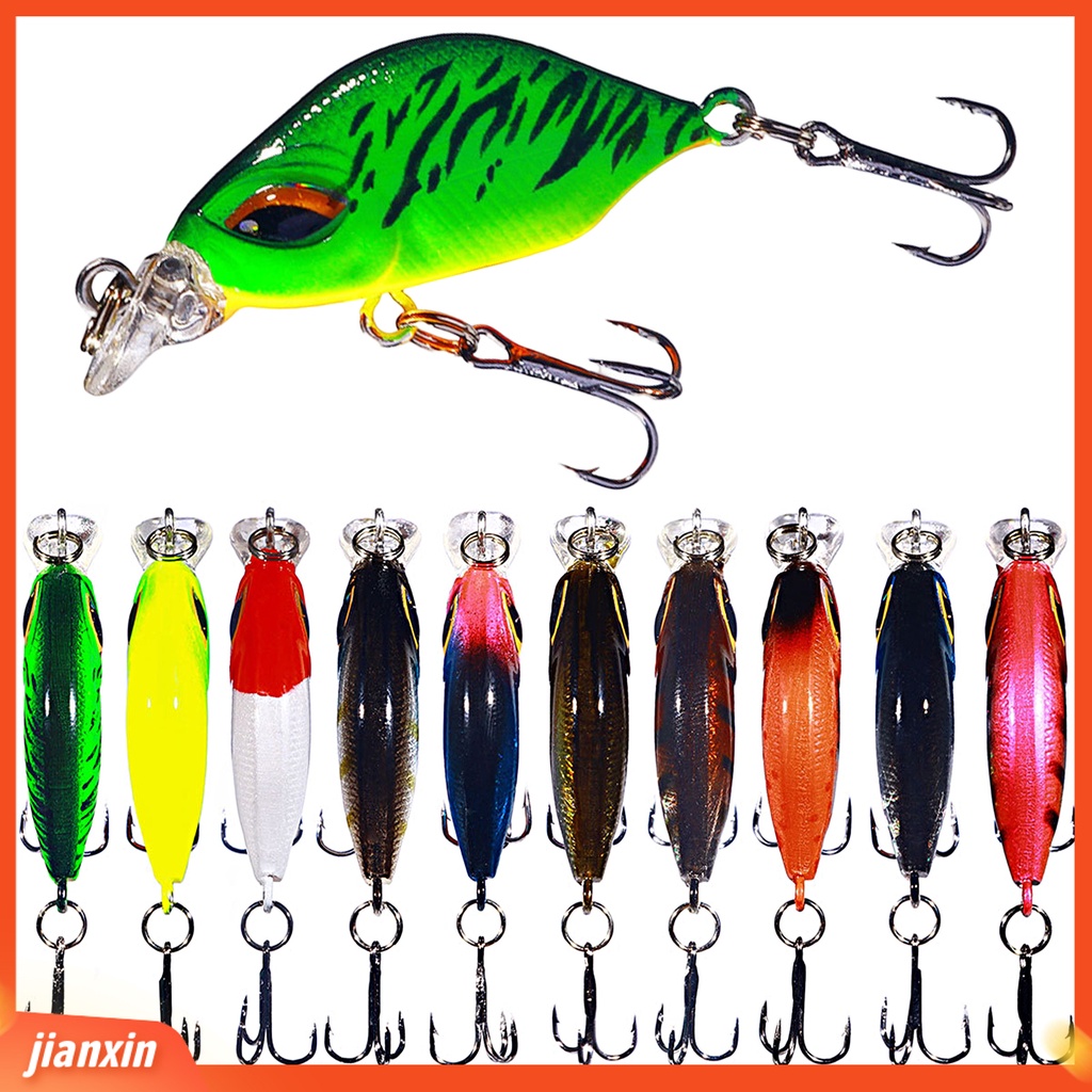 [Jianxin] 3.8 Cm/3.3g Ikan Kecil Umpan Simulasi 3D Fisheye Wobbler Kait Tajam Ganda Mencegah Pelarian Bass Laut Profesional Memancing Umpan Buatan Umpan Keras Memancing Tackle