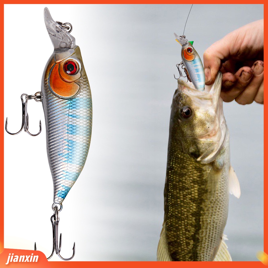 [Jianxin] fishing Umpan Simulasi Warna Terang 3D Fisheye Water Popper Kait Tajam Mencegah Lolos 7.4cm/8.5g Umpan Pancing Mino Tenggelam Umpan Keras Perlengkapan Memancing