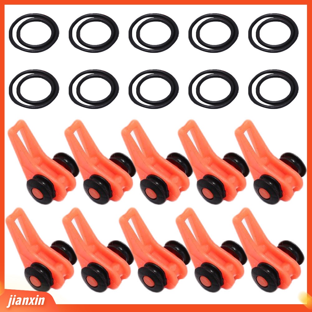 [Jianxin] 10 Set Ring Karet Holder Joran Pancing Adjustable