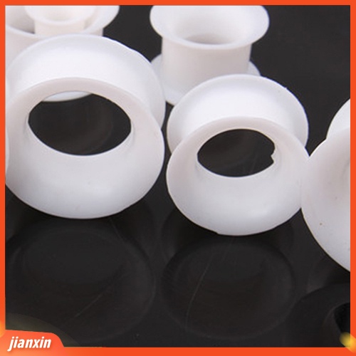 [Jianxin] 1Pair Silicone Flesh Tunnel Double Flared Saddle Ear Plug Gauge Unisex Piercing