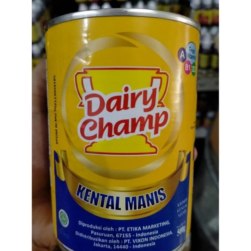 

Free Ongkir/ Susu Krimer Kental Manis Dairy Champ - Susu 480gram