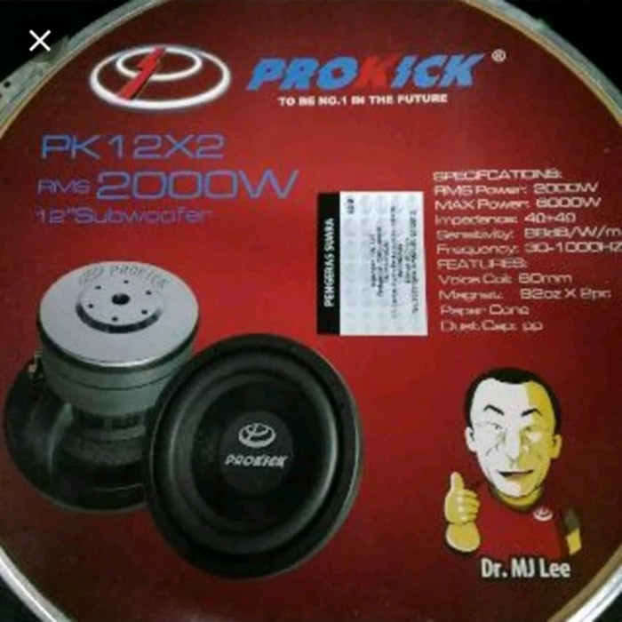 Best Seller Prokick Pk12X2 // Pk 12X2 // Pk 12 X2 Subwoofer 12"