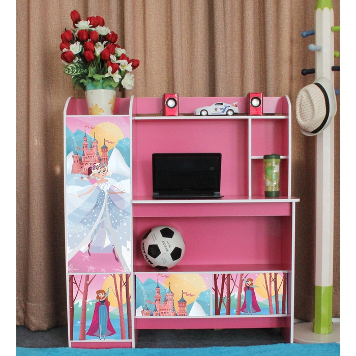 Terlaris Meja Anak Meja Belajar Karakter Meja Anak Rak Buku Mb Pink