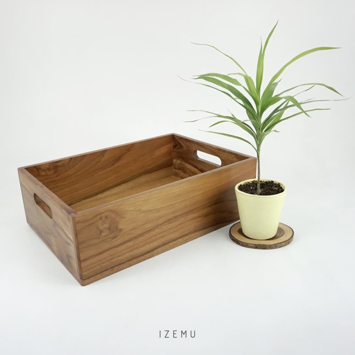 

Best Seller Izemu Waku Teak Crate A4 - Wood Box Kotak Kerat Container Kayu Jati