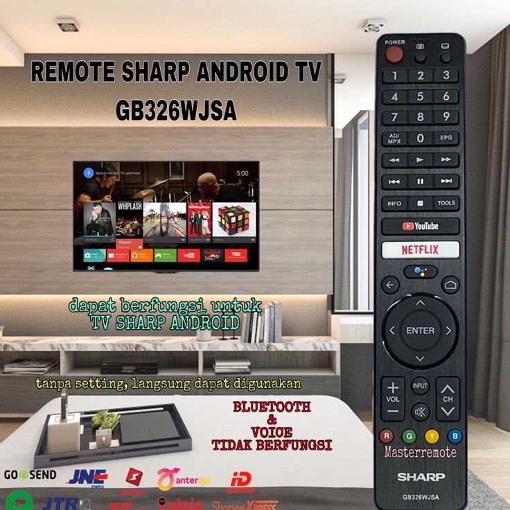 Diskon REMOT REMOTE TV SHARP ANDROID GB326WJSA Paling Popular