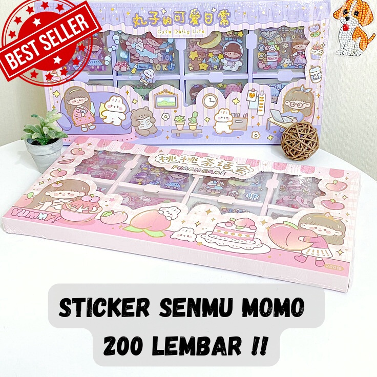 

【MEGA SALE】 PAKET STICKER ISI 200 LEMBAR CUT DAILY LIFE STICKER CEWE MIRIP MOMO SENMU STICKER VIRAL CEWE BISA COD