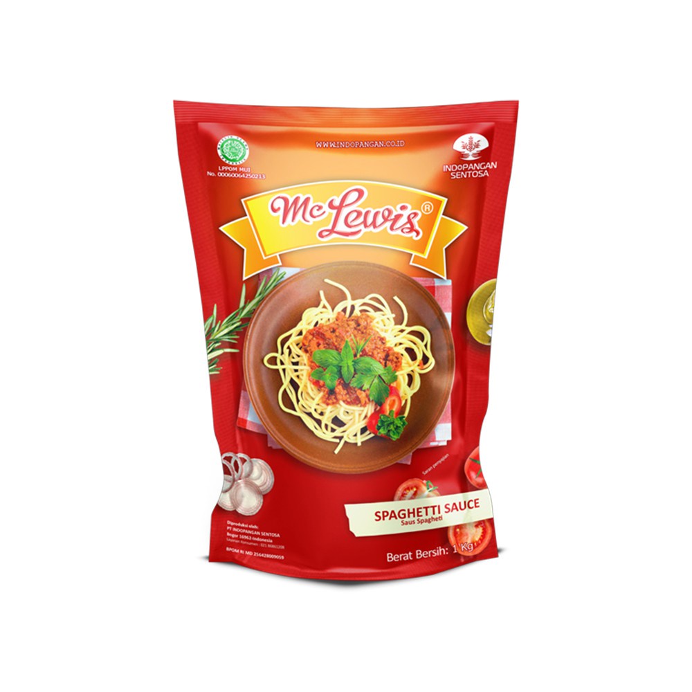 

MC LEWIS SPAGHETTI SAUCE 1 KG SPAGETI SPAGHETI SAUS MCLEWIS