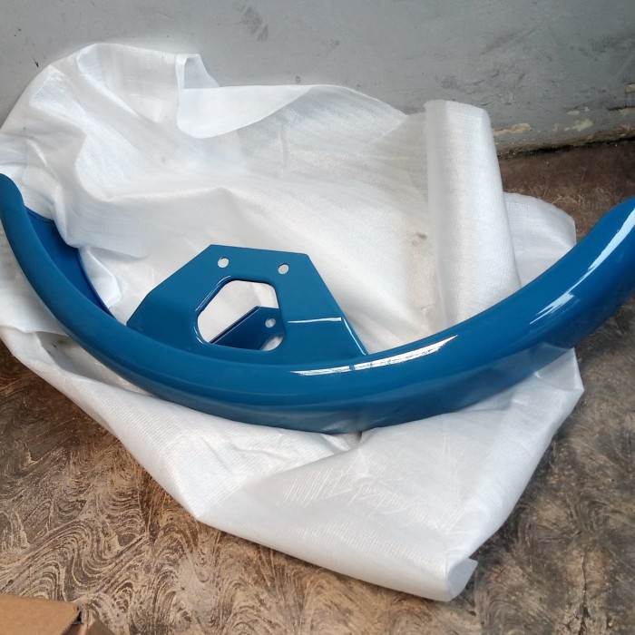 spakbor depan kawasaki w175 w 175 biru original