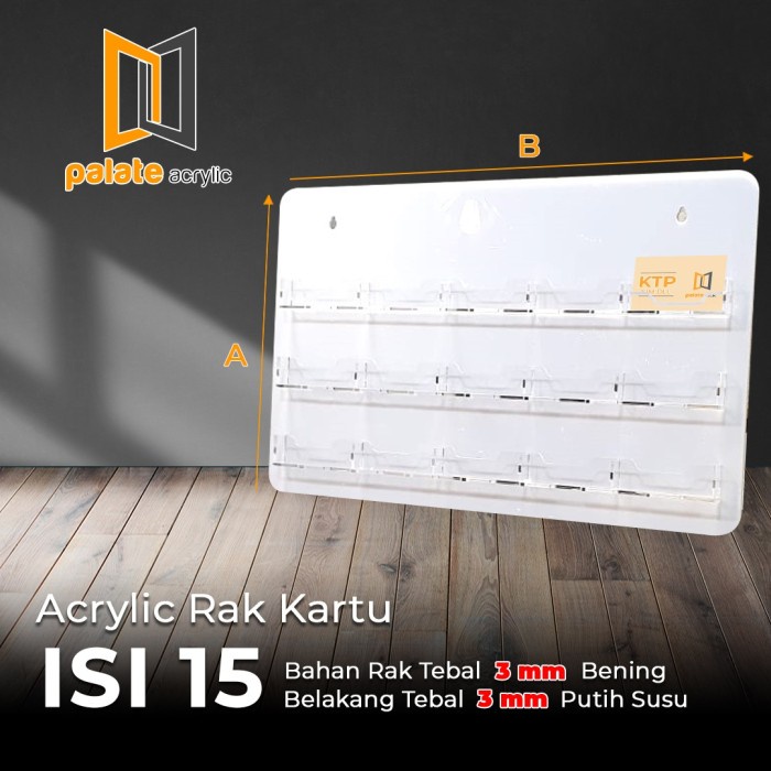 

Terlaris Rak Kartu Ktp Isi 15 Bahan Acrylic / Akrilik