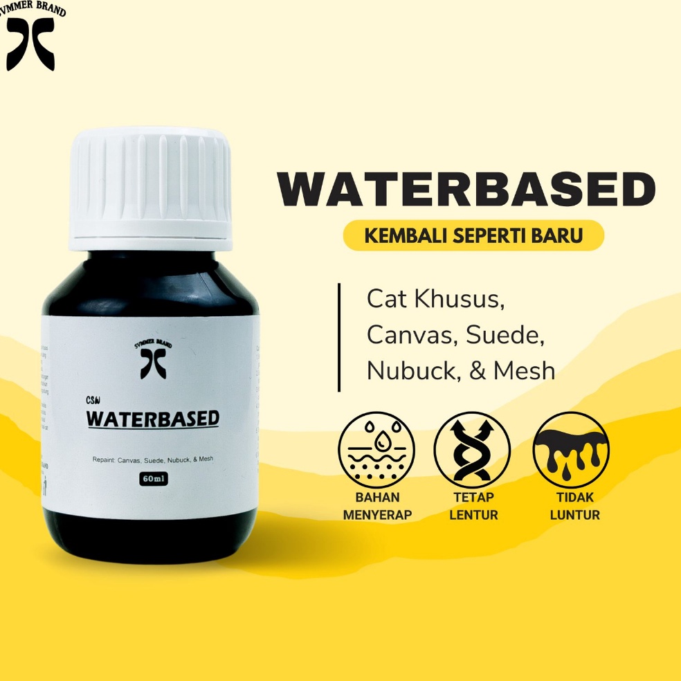 

Ready Stok Repaint Cat Sepatu Waterbased Tas Topi Canvas Mesh Nubuck Recolor Suede Vans Converse Compass Kanvas Not Leather Dye - CSW 60ml