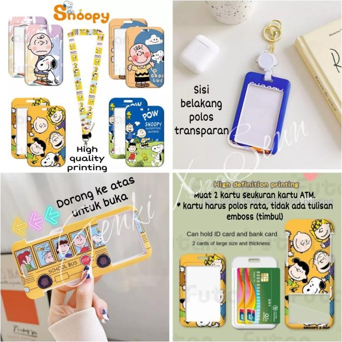 

Tempat kartu ID card holder / Snoopy name tag holder bahan hardcase