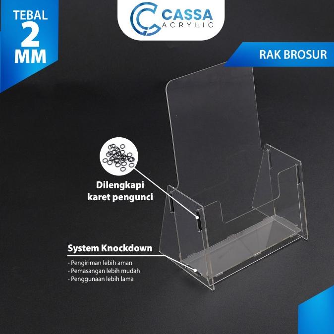

AKRILIK TEMPAT BROSUR / RAK / BOX A4 / ACRYLIC FLYER HOLDER