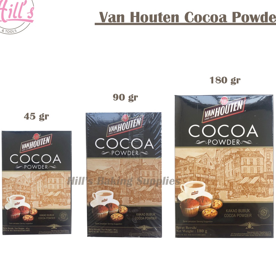 

❤[PROMO ⚡ALE!!!]❤ COCOA POWDER VAN HOUTEN 45gr 90gr 165gr / COKLAT COKELAT BUBUK 45 90 165 180 gr 180gr