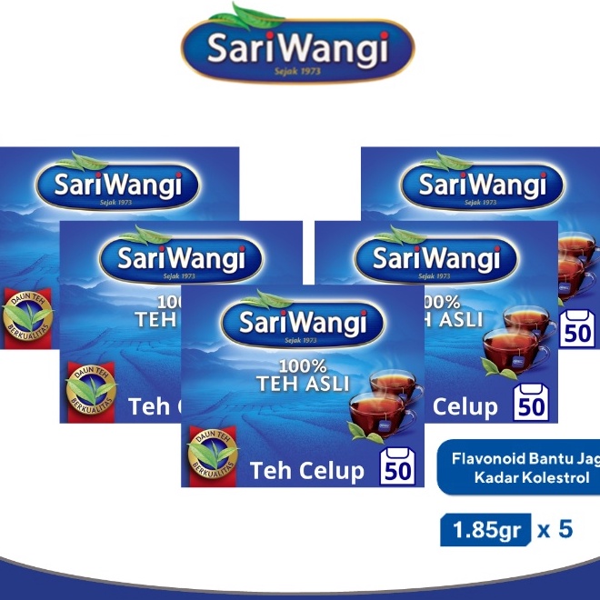 

TEBUS MURAH ✅ Sariwangi Teh Hitam Asli 1.85g Isi 50 Multipack (Isi 5)