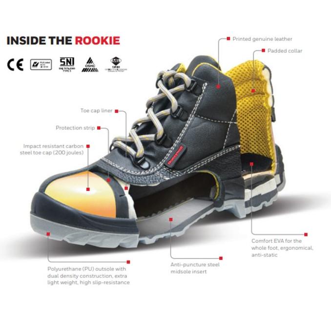 Sepatu Safety Sporty Kings Honeywell Boots Shoes Original Type 9542-Me