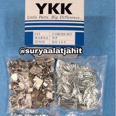 TERMURAH Hak kaki dua YKK (HU-10F) 1kotak @2gross set