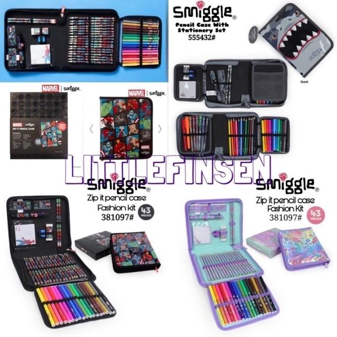 

Smiggle midi zip kit/pencil case smiggle/smiggle shark budz