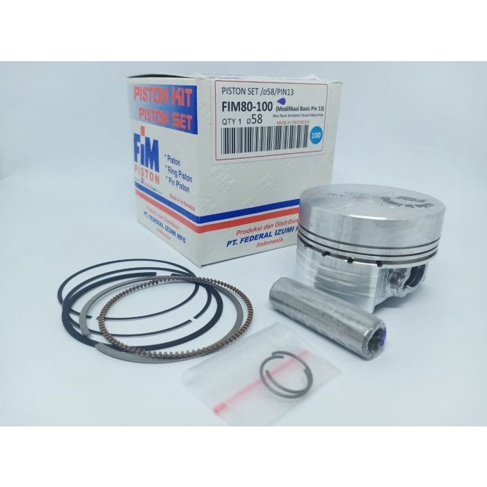 Piston FIM Custome Dome Mentah JupiterZ VegaR Karisma Pin13 FIM80