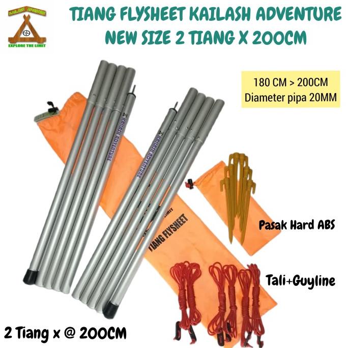 Tiang/Frame Flysheet Aluminium (Paket lengkap)
