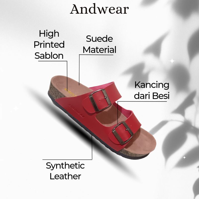 Sandal Wanita Dewasa Kekinian Terbaru Model Birken Tali Kulit Empuk