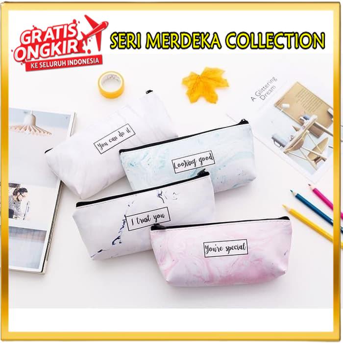 

TEMPAT PENSIL MARBLE PATTERN / TEMPAT KOSMETIK EKSKLUSIF