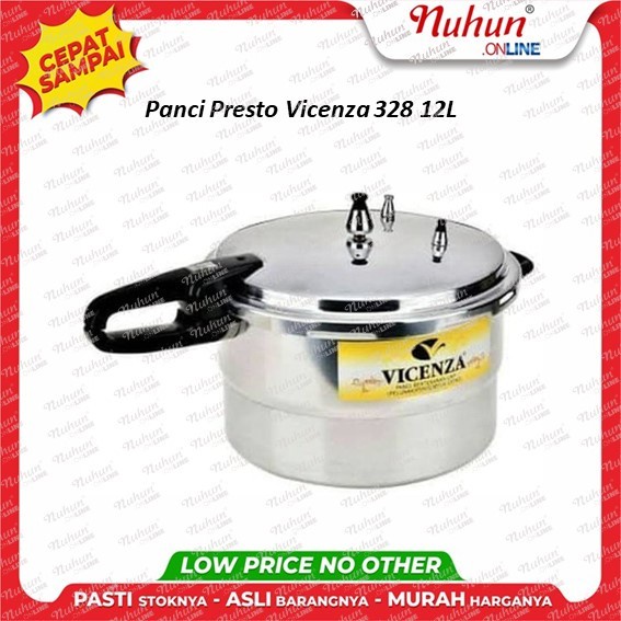 Terlaris Panci Presto Vicenza 328 12L Kapasitas 12Liter Original Pabrik