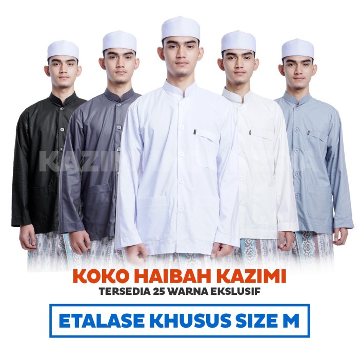 Terlaris Baju Muslim Baju Koko Haibah Kazimi (Size M)