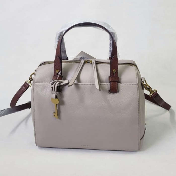 FLASH SALE FOSSIL RACHEL SATCHEL GREY/GRAY STONE ABU TAS WANITA ASLI 100% TERBARU