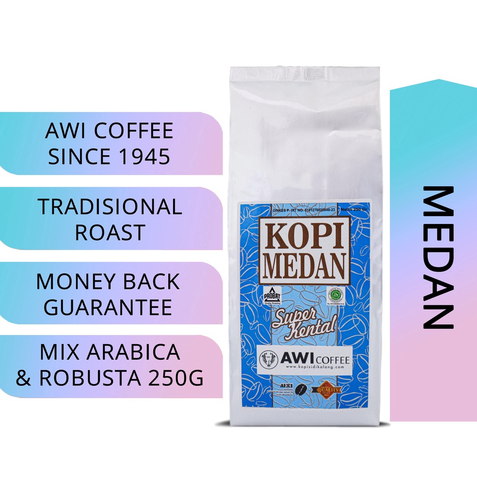 

PALING BAGUS C31 KOPI SIDIKALANG | KOPI MEDAN 250gr Bubuk | Ground Coffee Powder | Sidikalang Tradisional | Arabica Robusta Blend | AWI COFFEE ド