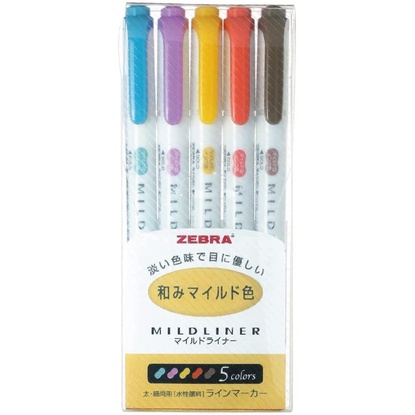 

Terlaris Zebra Highlighter Mildliner 5 Color Set