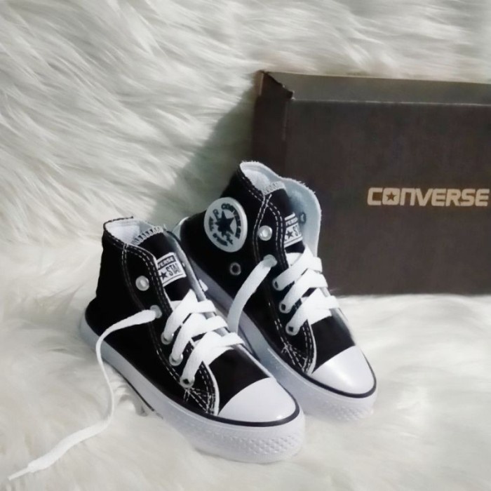Sepatu Sekolah SEPATU ANAK LAKI & SEPATU ANAK PEREMPUAN CONVERSE SEPATU SEKOLAH ANAK - hitam tinggi,