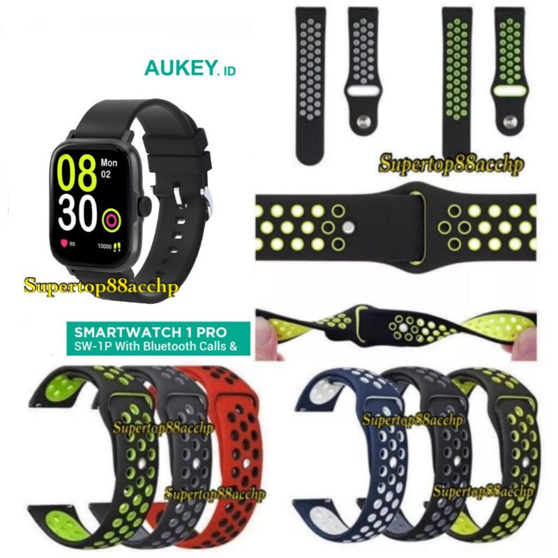 Tali Jam Strap Smartwatch Aukey SW-1P / Aukey SW-1S Nike Rubber Silikon Sporty