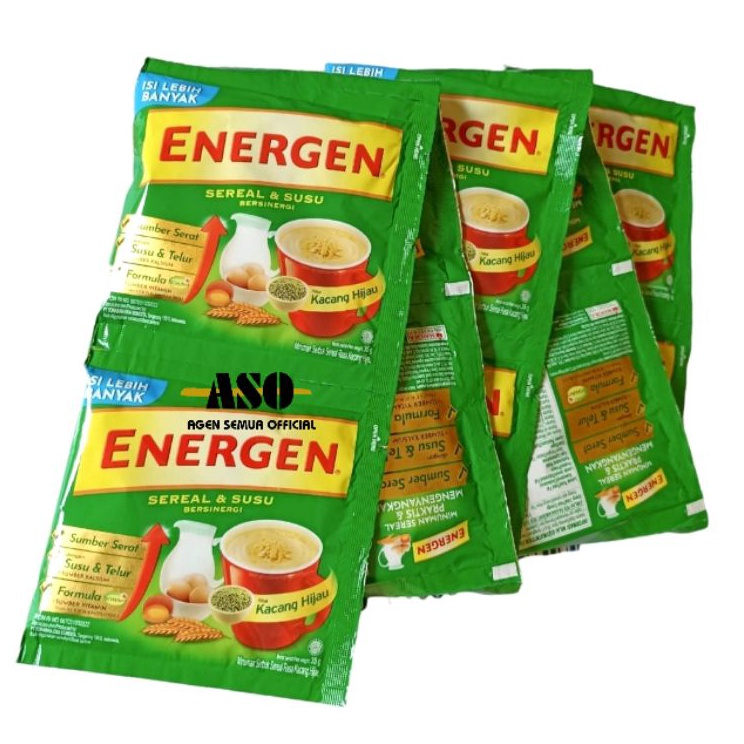 

Terlaris Energen KACANG HIJAU 35gr RENCENG ( ISI 10) Diskon