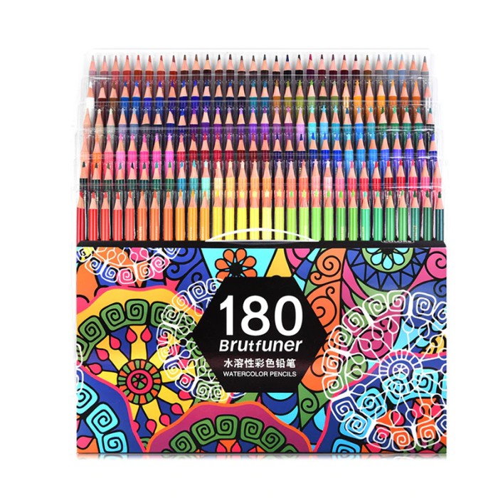 

Water Soluble Color Brutfuner Painting Water Pencils Set 180pc Mahika