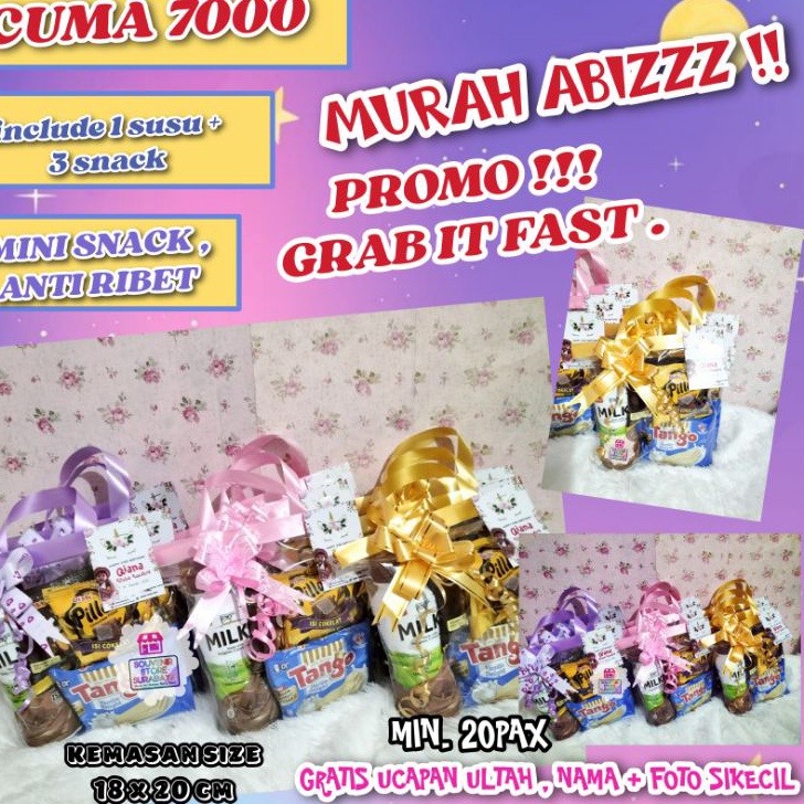 

✨11.11✨ Murah Abizzz || Mini snack ultah milku || Paket ultah anak || snack ultah susu milku || Paket ulang tahun anak