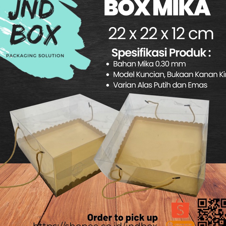 

✨MEGA ⚡ALE✨ Box Mika Doskue 22 x 22 x 12 cm (Min Order 2 Pcs)