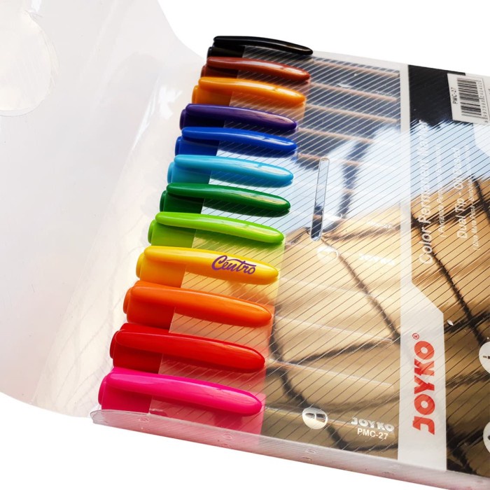 

Best Seller Joyko Brush Pen Dual Tip Oil Based Color Permanent Marker Set 12 Warna