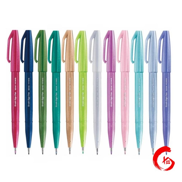 

Best Seller Pentel Touch Brush Pen New Colours/ Pentel Touch Brush Pen Warna Baru