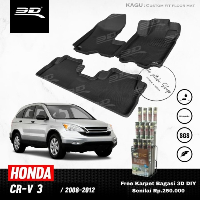 Terlaris Karpet Mobil 3D Import Honda Crv 2007-2012 Gen 3