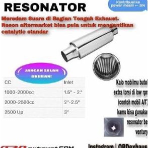 Resonator mobil matic ORD exhaust
