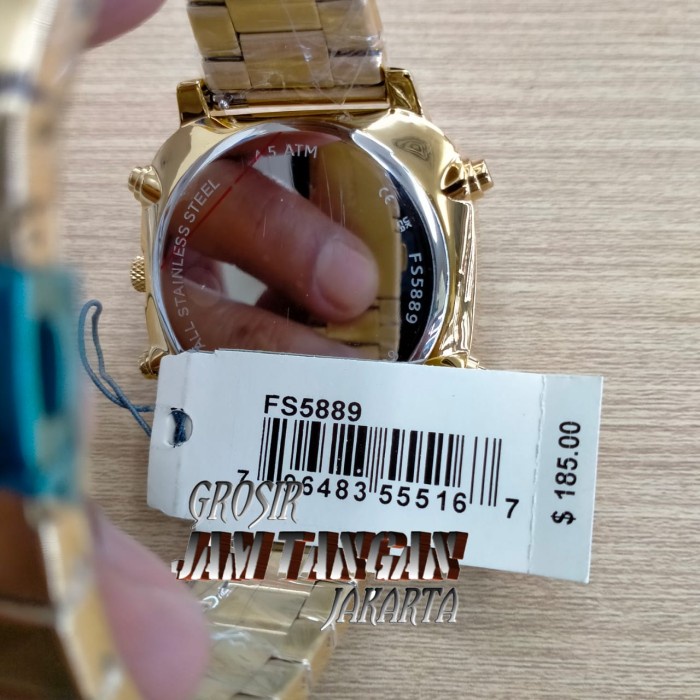 PROMO JAM TANGAN FOSSIL FS5889 RETRO ANALOG GOLD TERMURAH