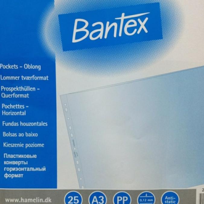 

plastik pp pocket A3 isi 25 lembar merk bantex