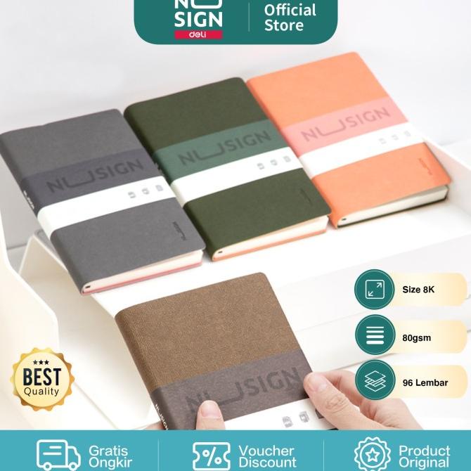 

Deli Nusign Notebook / Notebook 48K 96 Lembar Kertas 80Gsm Ns263
