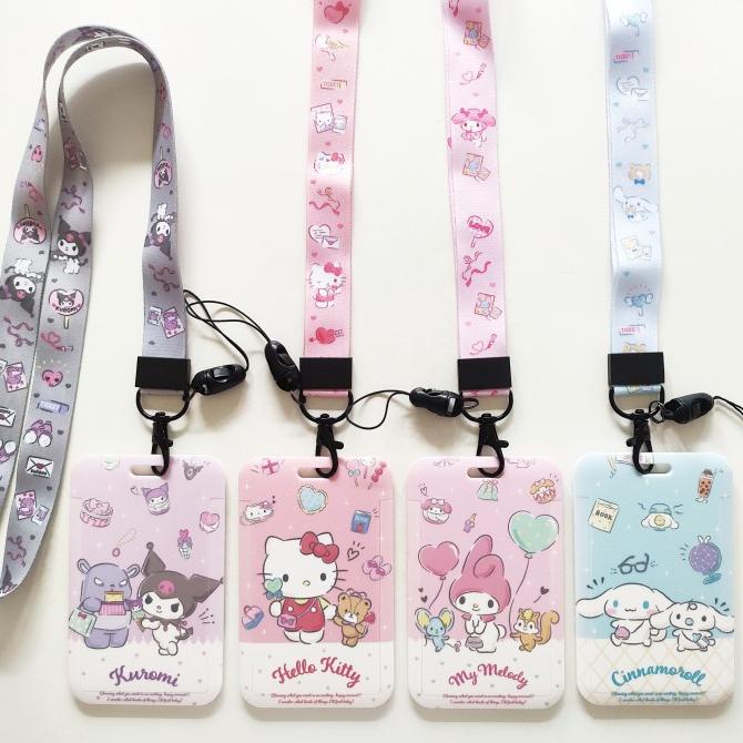

ID Card Holder Name Tag Lanyard / Kalung Kartu Cute Sanrio Mascot 3