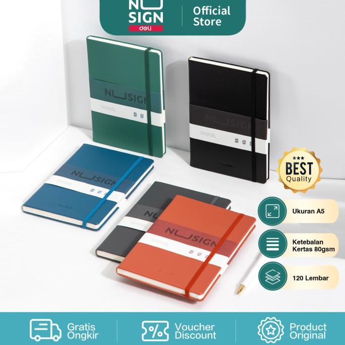 

Deli Nusign Notebook / Notebook A5 96 Lembar Kertas 80Gsm Ns281