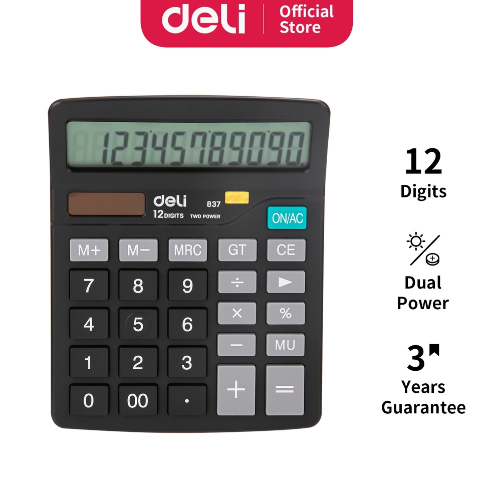 

Deli Kalkulator Double Power, Layar LCD Kualitas Tinggi, Keyboard Karet, Garansi 3 Tahun W837 v8d0g