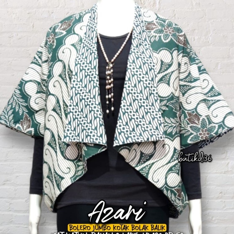Ready stock blazer batik wanita jumbo murah tebal motif Bolak balik parang kawung kekinian Baju oute