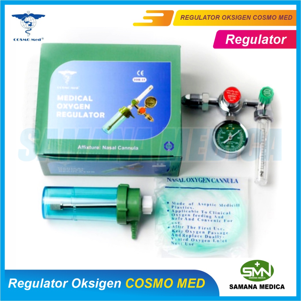GAX REGULATOR OKSIGEN MEDIS MERK COSMO MED - COSMOMED / HEXA CARE FREE NASAL CANUL VNN