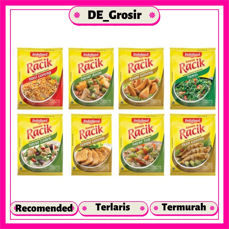 

Racik Bumbu Instan Berbagai Varian Rasa Nasi Goreng Sayur Sop Ikan Goreng Tempe Goreng 26gr Indofood Dapat 10 Pcs