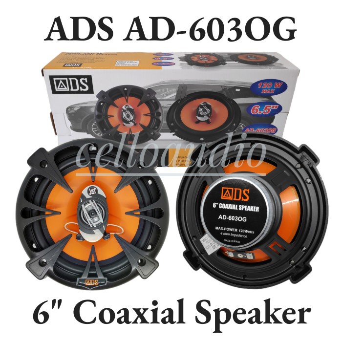 Best Seller Speaker Coaxial 6" Ads Ad-603Og Pintu Mobil 6 Inch 3 Way Ad 6030